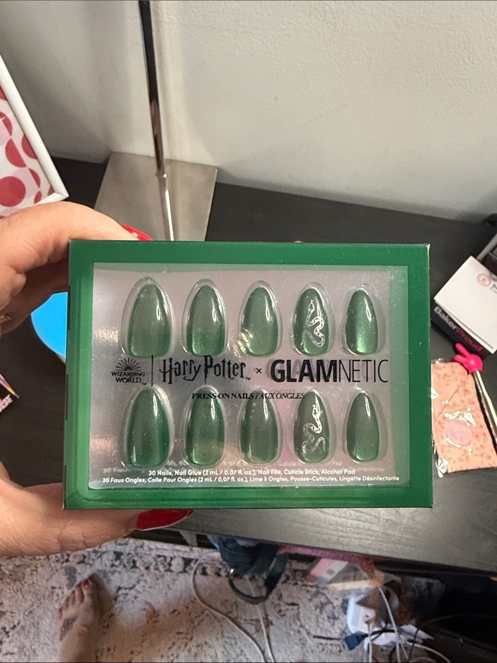 Harry Potter x GLAMNETIC Emerald Green Press-On Nails